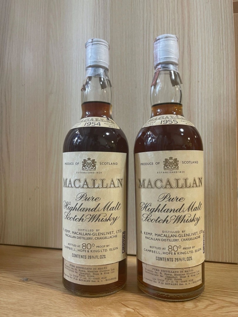 老酒收購麥卡倫Macallan 1955 Single Malt, 嘢食& 嘢飲, 酒精飲料