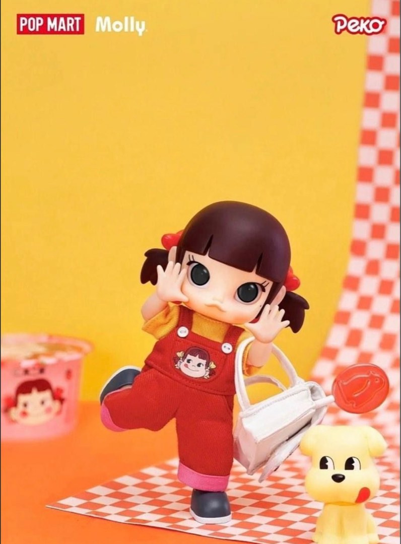 現貨不二家全新有塑封 popmart molly x peko BJD lulu pucky