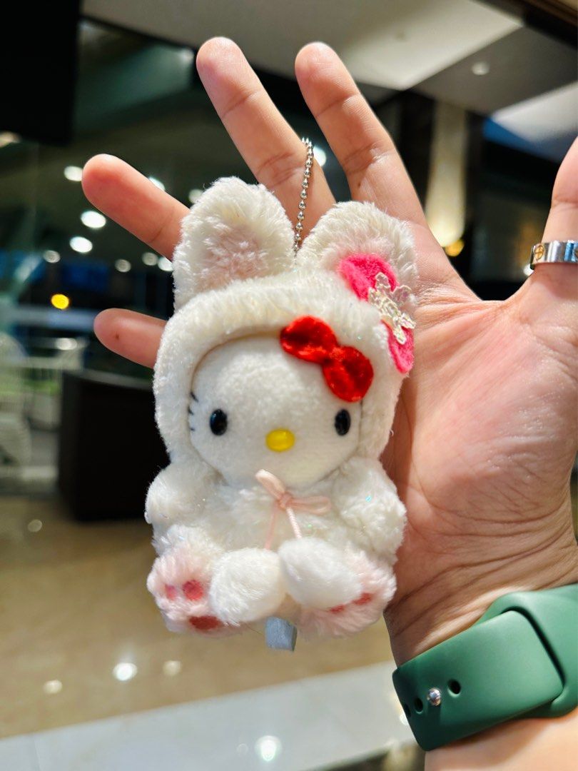 Sanrio Snow Rabbit ️ Sanrio 2000 Hello Kitty Snow Bunny Mini Plush/Pendant Charm 11cm ...