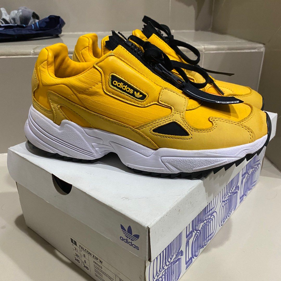 Adidas Falcon Zipper Yellow size Fesyen Wanita, Sepatu di