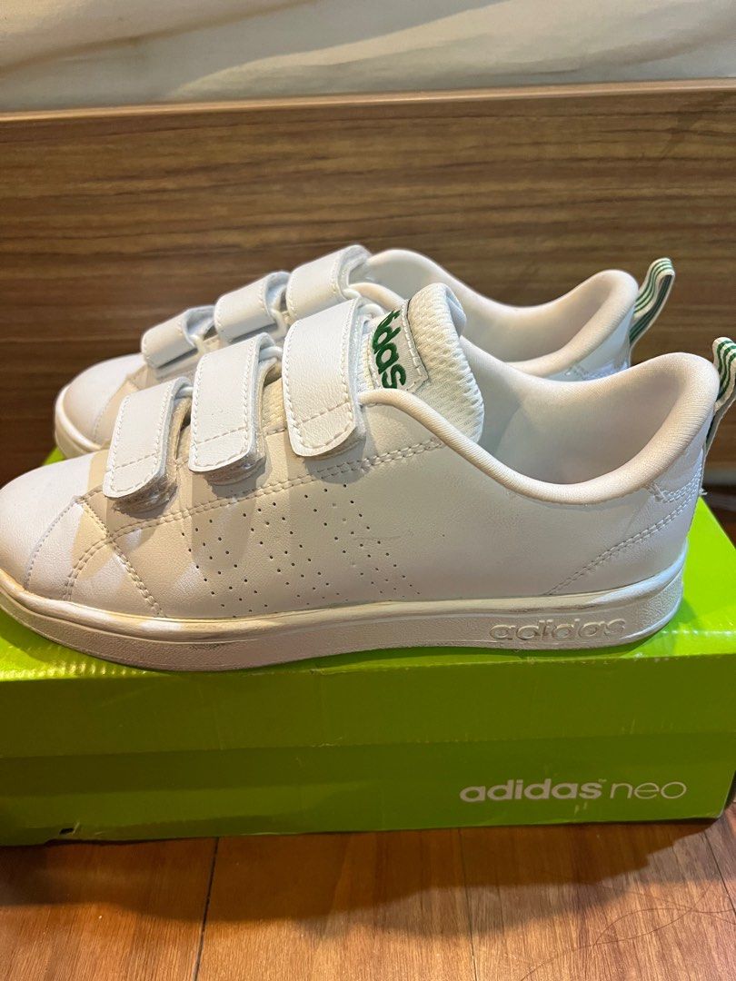 Adidas neo vs advantage new arrivals white green cmf velcro