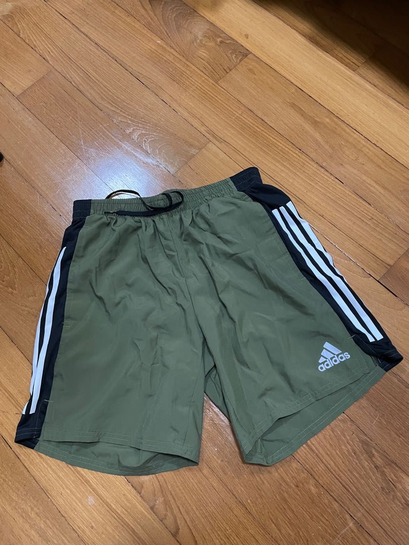 Olive green adidas shorts clearance
