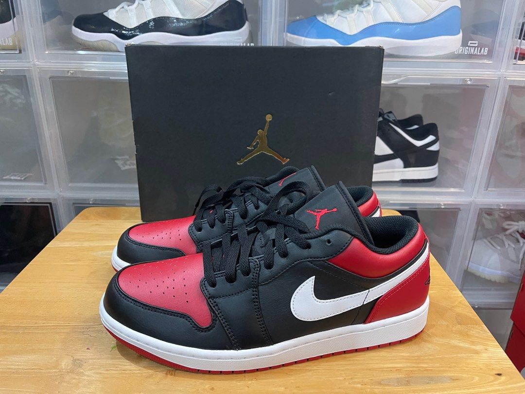 AIR JORDAN 1 LOW REVERSE TOE GYM RED Men s Fashion Footwear