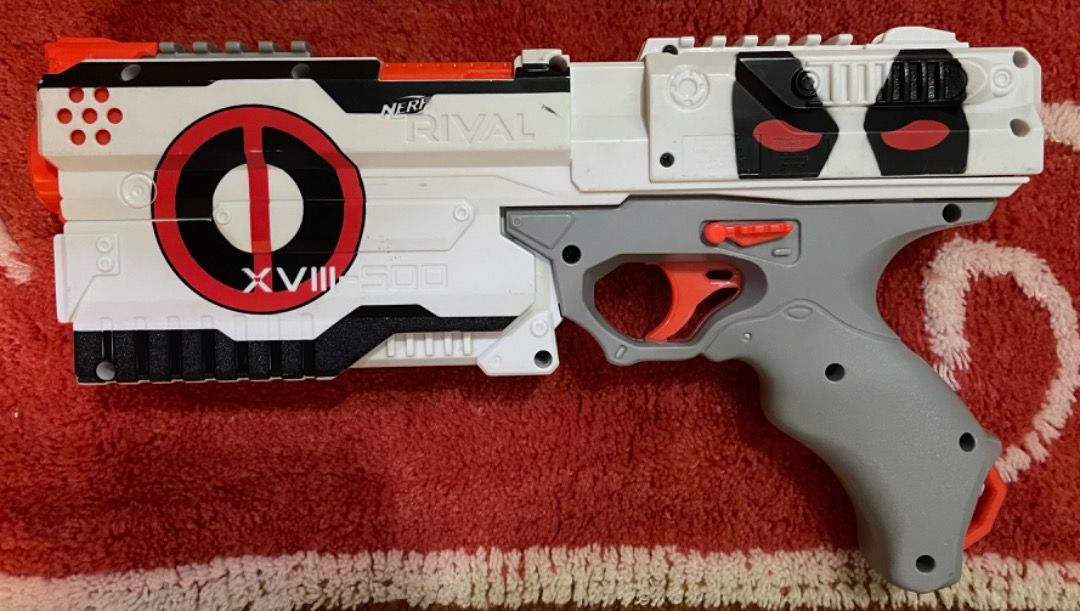 All New Original Nerf Rival DeadPool (Category: Action & Battle Toys) located in Makati City. Submitted by shirley.shirley1 (Listing ID 1259196809, Image 2). Description: All New Original Nerf Rival DeadPool Excellent Condition Collectible Item .