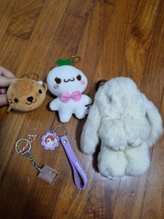 Assorted plush keychains