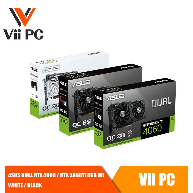 ASUS Dual Nvidia GeForce RTX 4060 RTX 4060 Ti OC Edition 8GB GDDR6 ( WHITE  - BLACK ), Computers & Tech, Parts & Accessories, Computer Parts on  Carousell