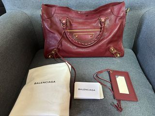 Balenciaga Anthracite Lambskin Giant Part Time Bag - Yoogi's Closet