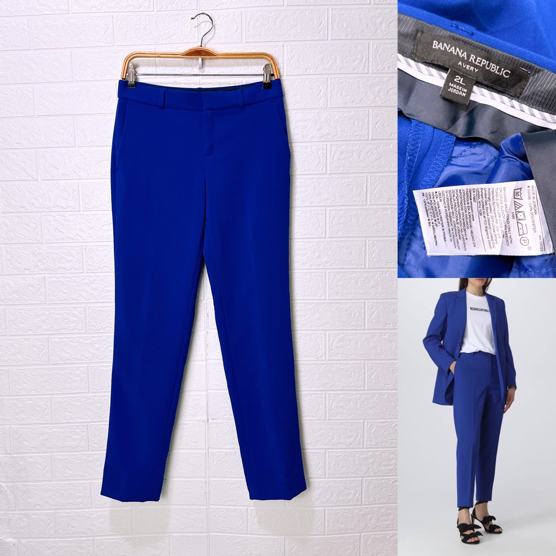 Banana Republic royal blue trousers, Women's Fashion, Bottoms, Other ...
