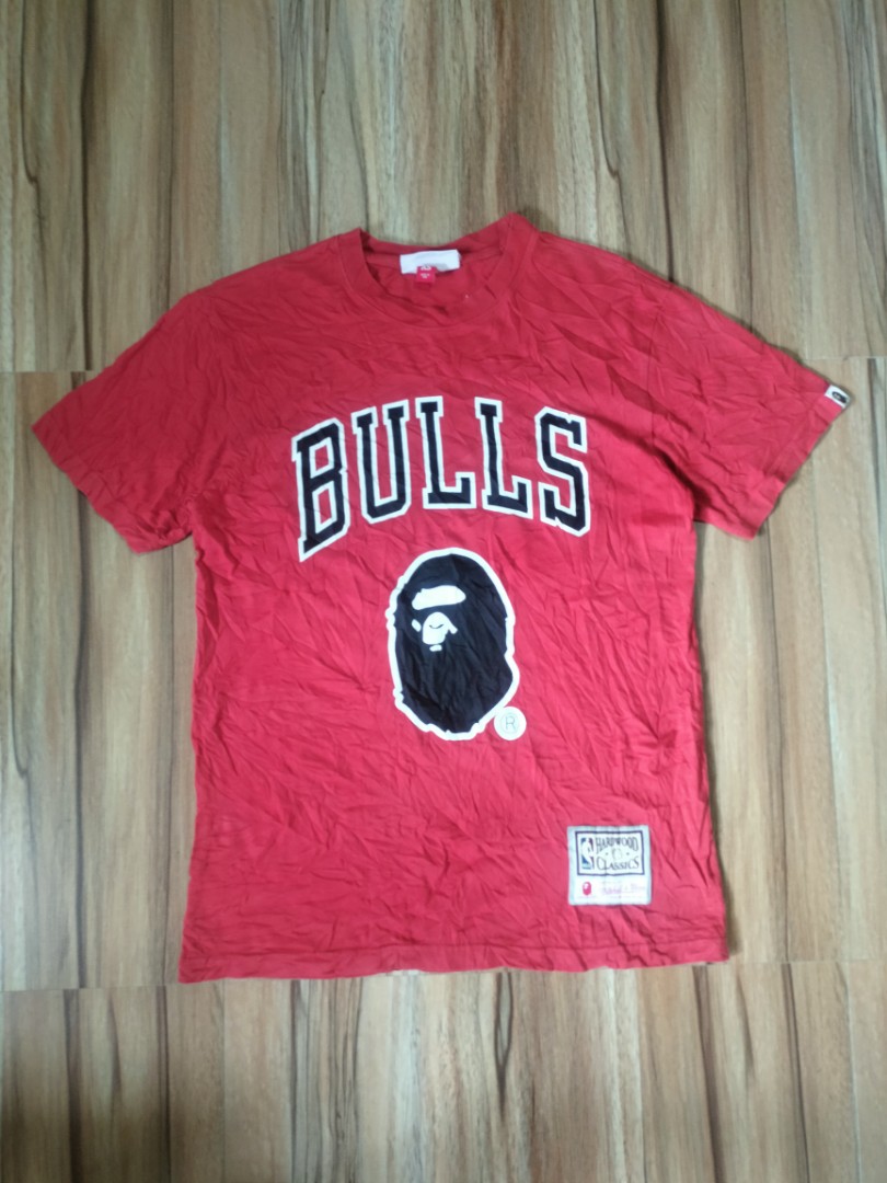 BAPE x Mitchell & Ness Bulls Tee, Men's Fashion, Tops & Sets, Tshirts &  Polo Shirts on Carousell