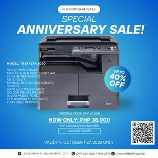 Best brand New Photocopier, Printer, Scanner, A3 Size max