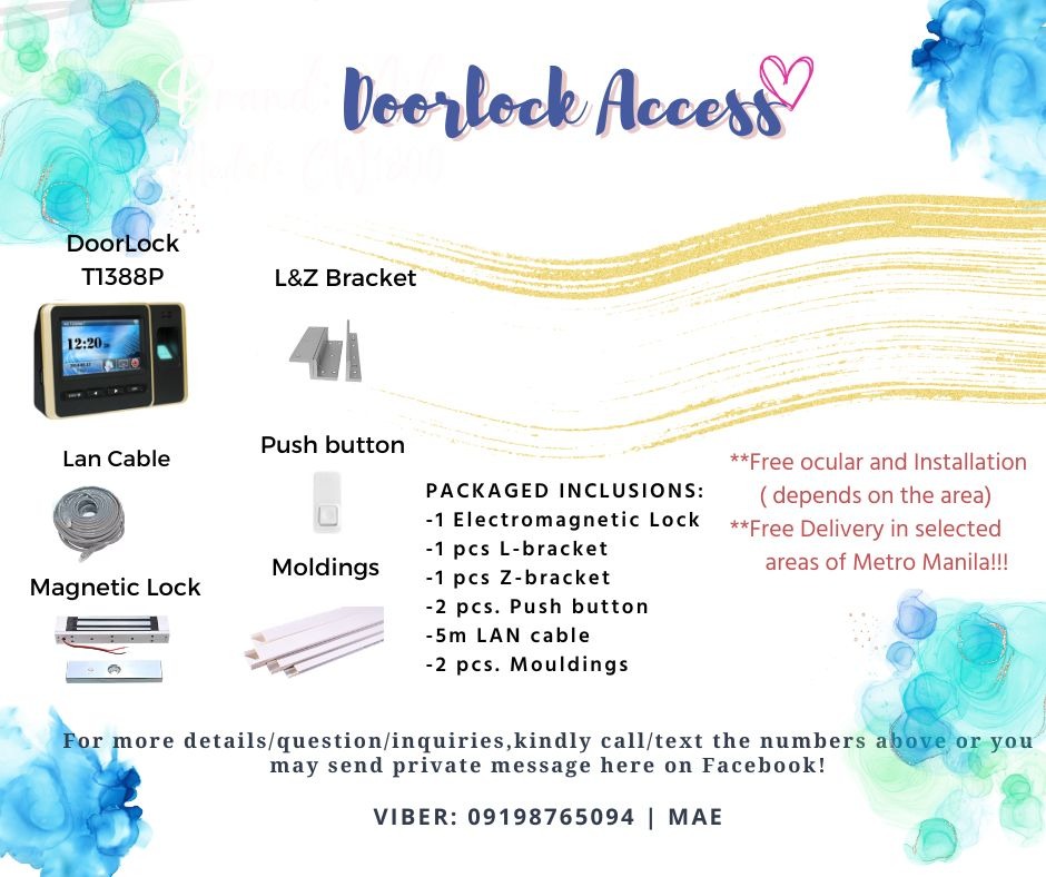 BIOMETRICS DOOR LOCK ACCESS CONTROL SYSTEM, Computers & Tech, Office