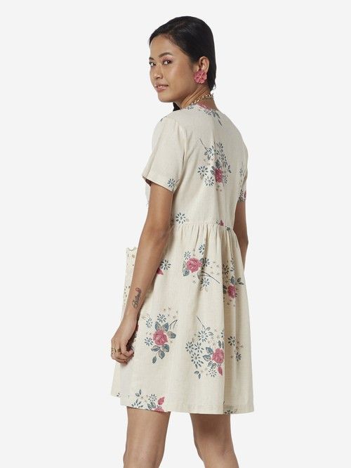 Bombay Paisley White Floral-Printed Tiered Dress – Cherrypick