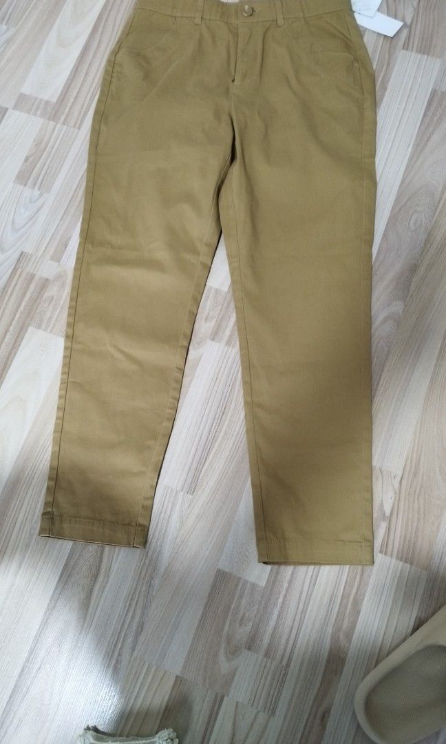 Khaki Bossini Flex Waistband Easy Fit Chino Brown Long Pants