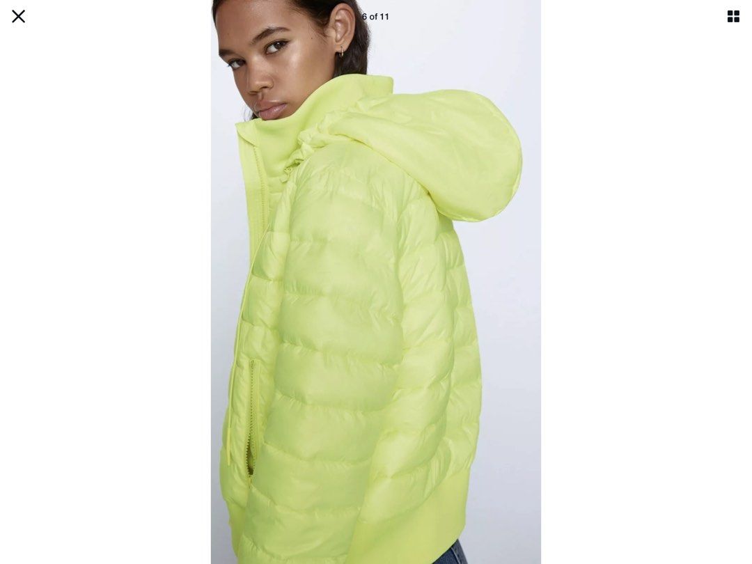 Neon green jacket store zara