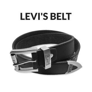 Louis Vuitton Black Leather Men's Belt, silver tone buckle (B grade)