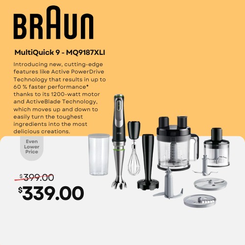 Braun MultiQuick 9 MQ9187XLI Hand Blenders Food Preparation, TV