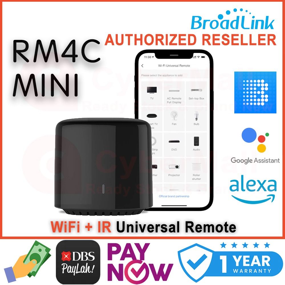 BroadLink RM4 Mini Universal Remote Control IR WiFi Smart Home Automation  Bestcon RM4C Controller Works Alexa