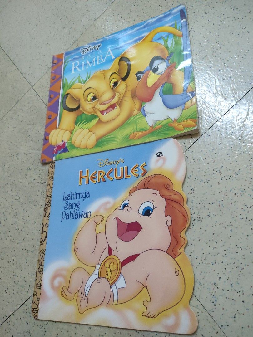 buku cerita Disney Raja Rimba & Hercules, Buku & Alat Tulis, Buku Anak ...