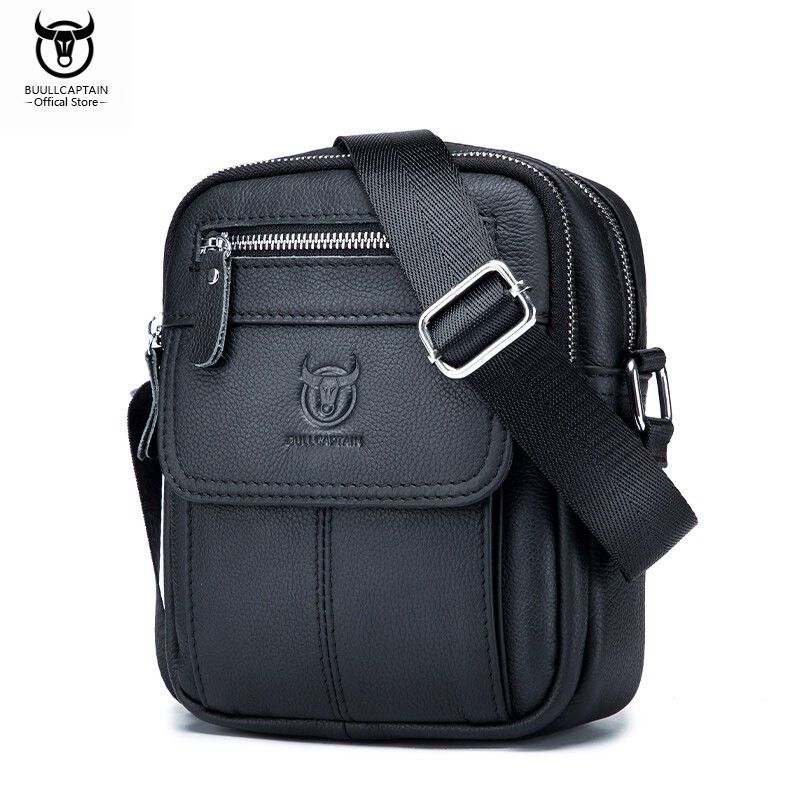 Bullcaptain genuine hotsell leather shoulder bag
