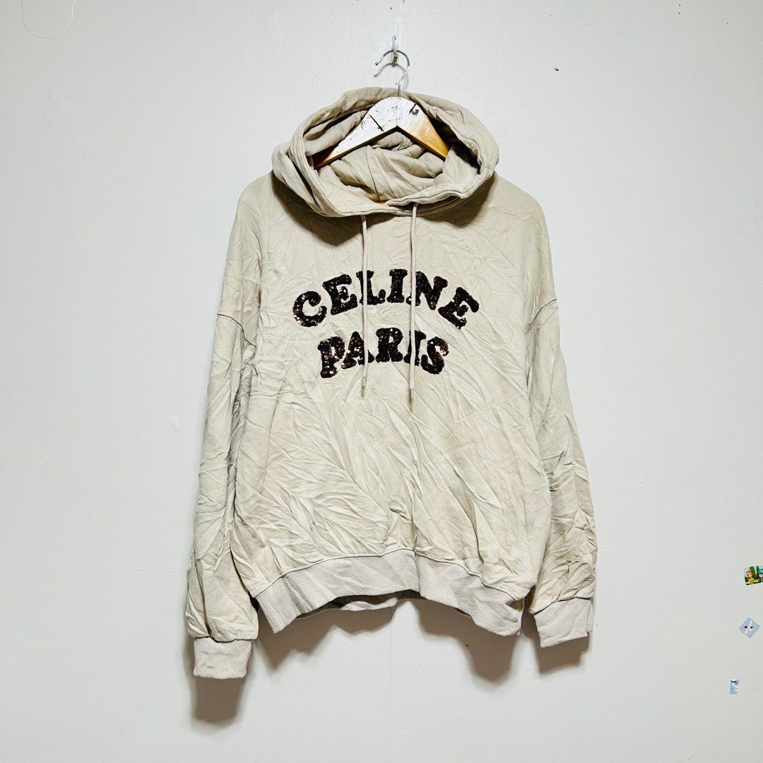 beige celine hoodie