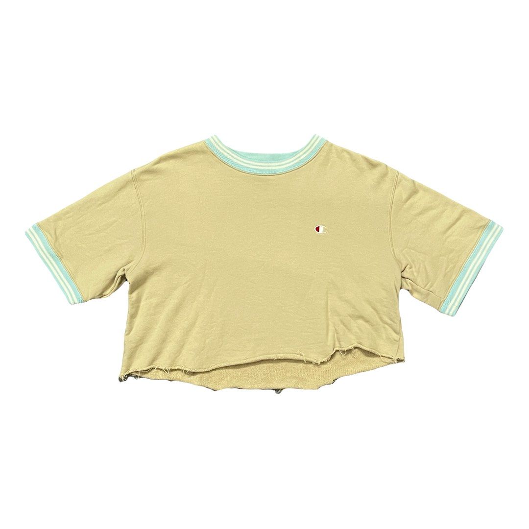 Yellow champion crop top top