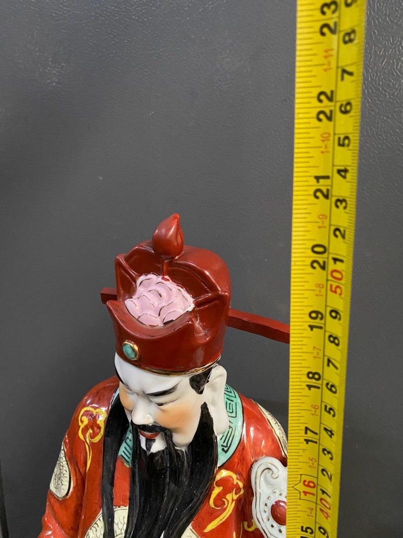 Chinese porcelain statue , God Of Fortune ( about 21 inches height