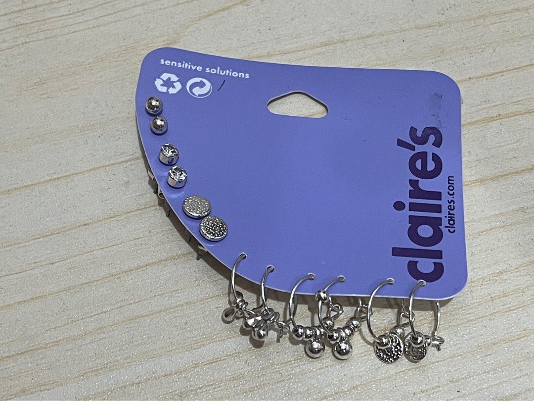 Sterling Silver Earrings Claire's Small Hoop Earrings