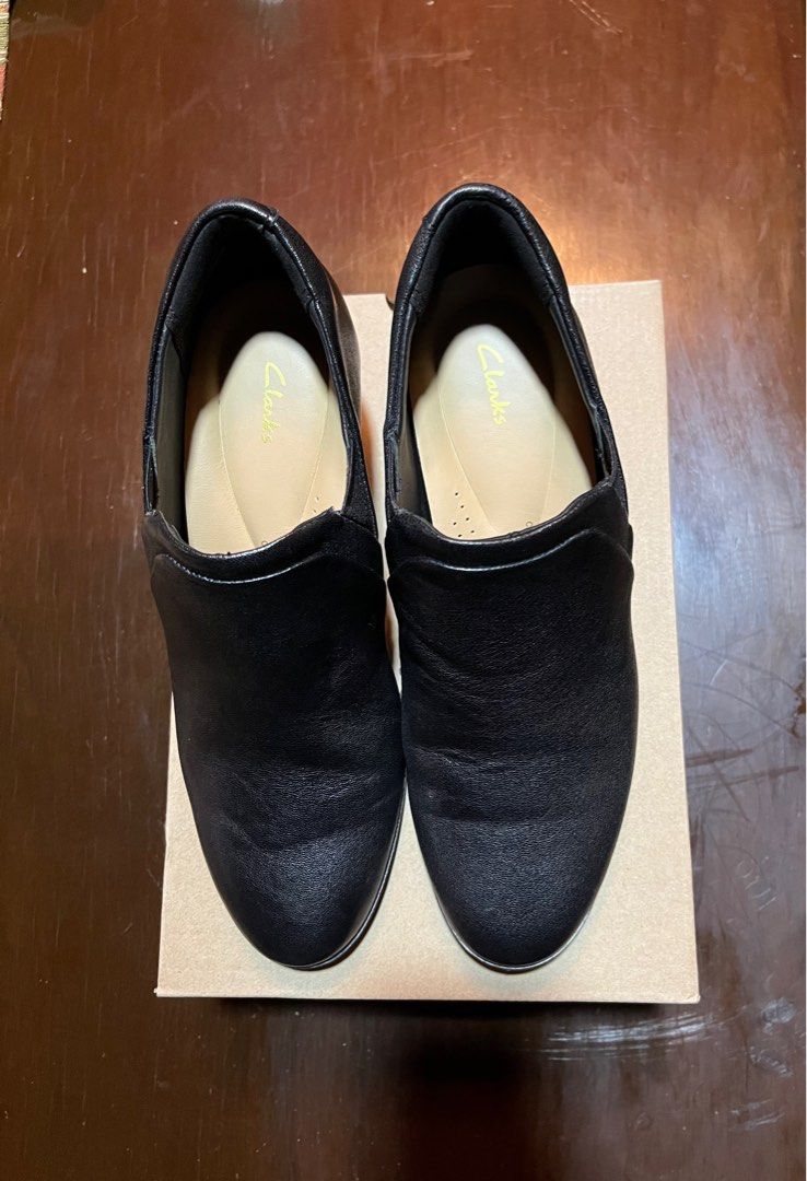 Clarks Black Work Shoes Loken Way, Women's Fashion, Footwear, Heels on