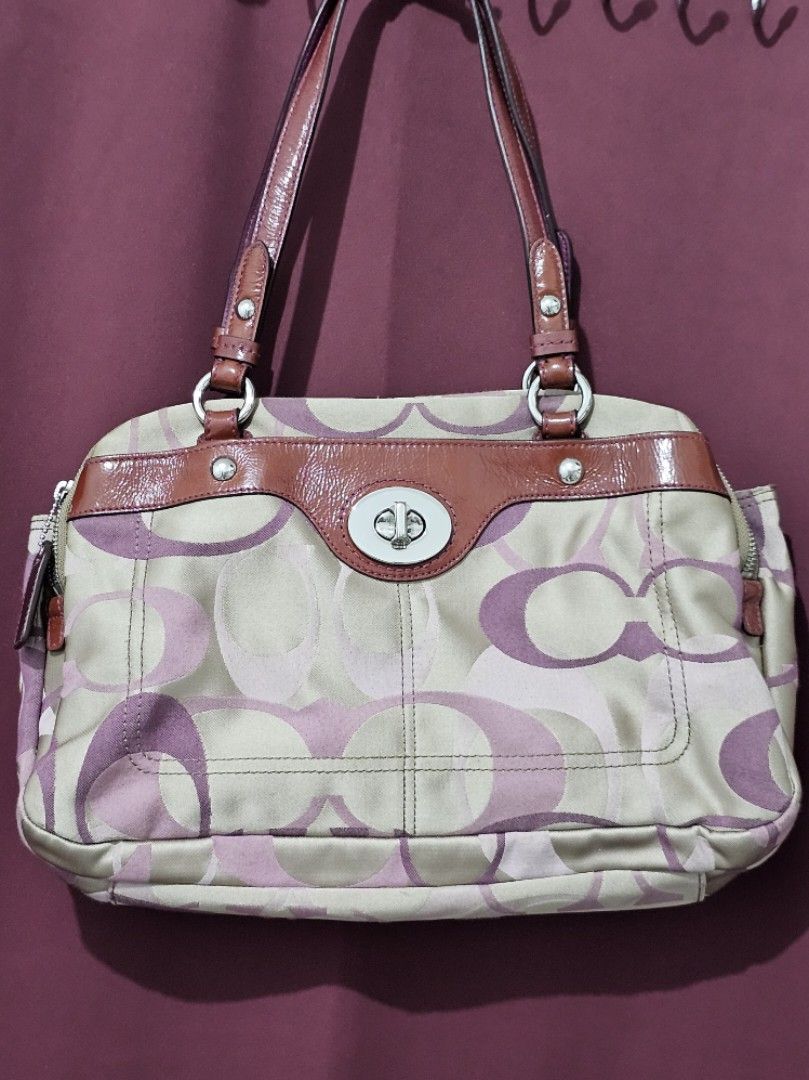 バッグ vintage coach shoulder bag F17481 Coach Penelope Turnlock Satchel G1171-F17481, Women's Fashion