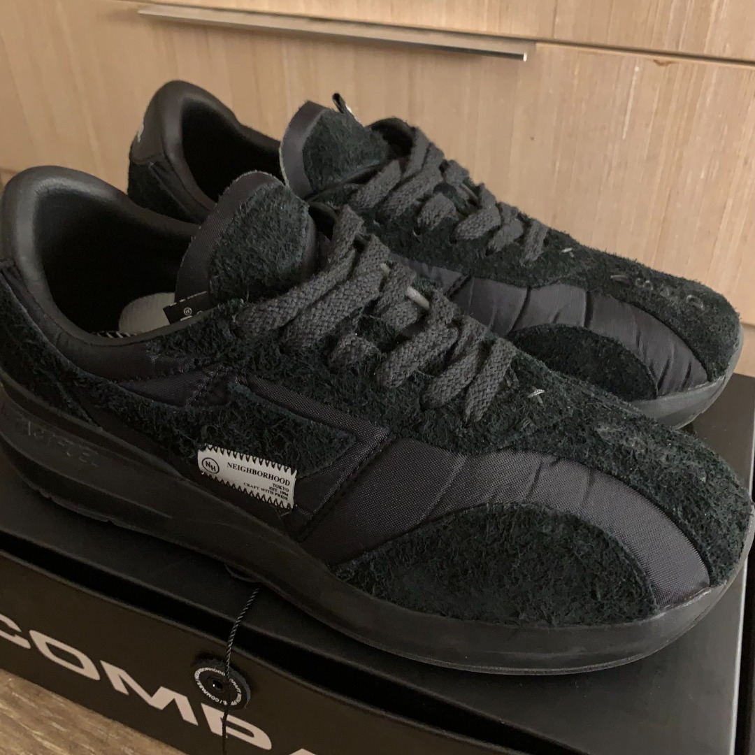 COMPASS X NEIGHBORHOOD VELOCITY BLACK, Fesyen Pria, Sepatu