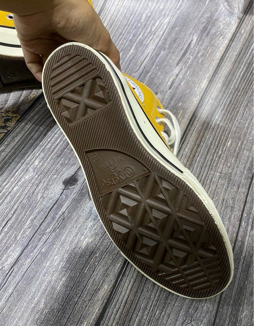 Converse 70s Sunflower Highcut Yellow Mustard Yellow Size 5.5 Womens Women s Fashion Footwear Sneakers on Carousell