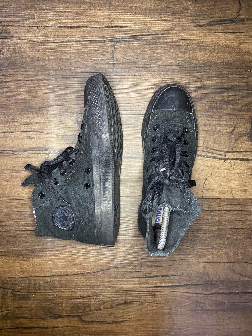 Used black clearance high top converse