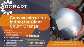 Convex mirror for indoor/outdoor Color: Orange\