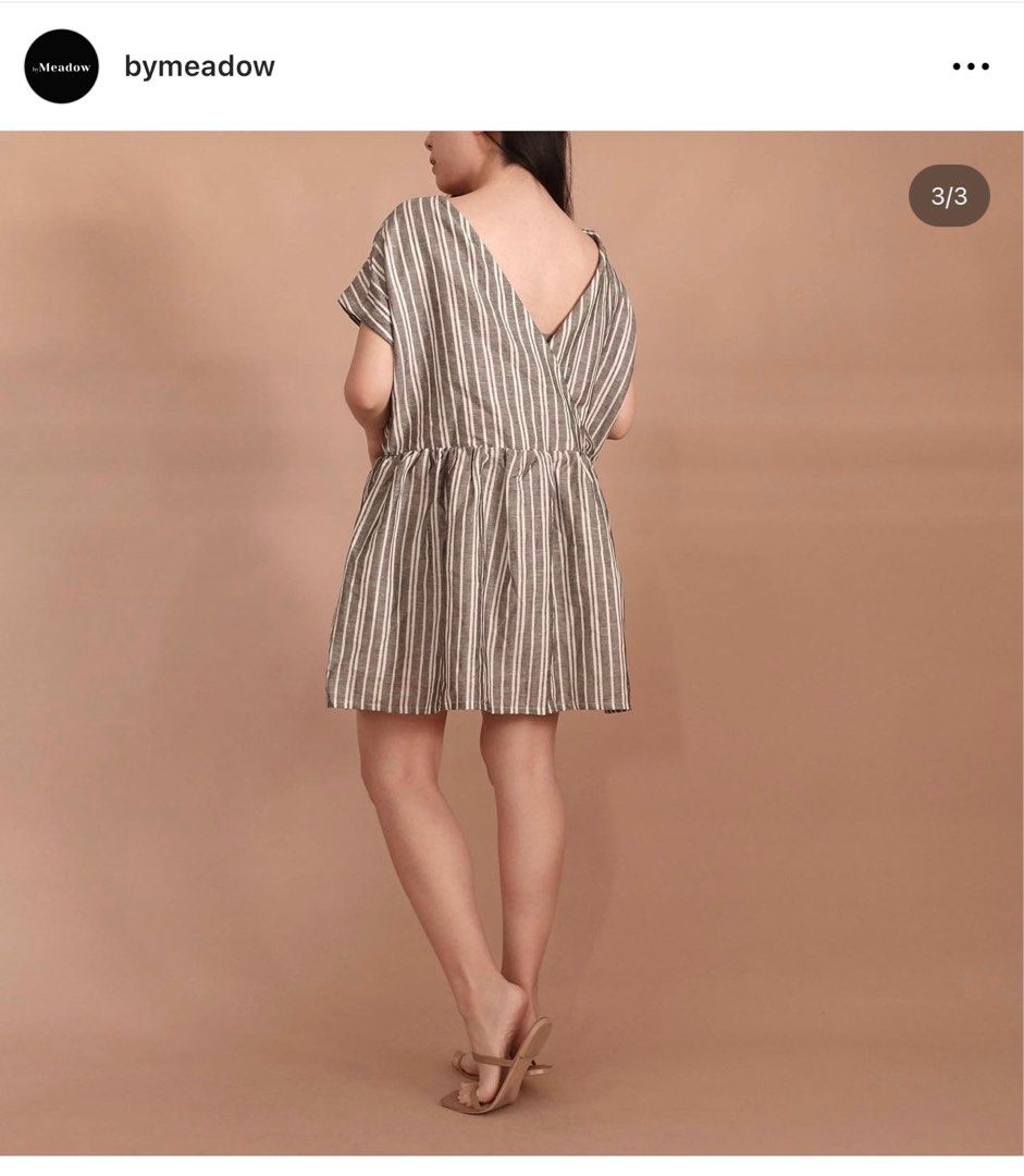 COOPER STRIPPED DRESS BY BYMEADOW (Category: Dresses) located in Manila. Submitted by _bachii (Listing ID 1259260381, Image 3). Description: Bought ₱1,390 in instagram @bymeadow Never worn. Can fit upto Large.