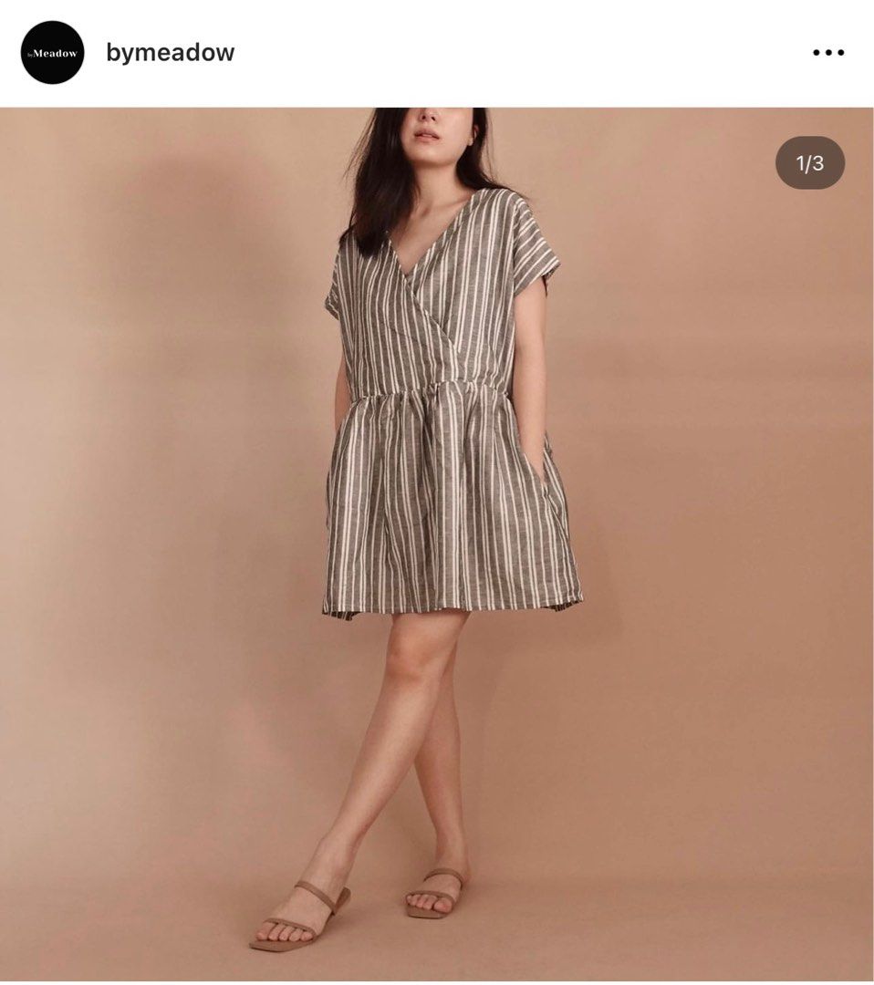 COOPER STRIPPED DRESS BY BYMEADOW (Category: Dresses) located in Manila. Submitted by _bachii (Listing ID 1259260381, Image 1). Description: Bought ₱1,390 in instagram @bymeadow Never worn. Can fit upto Large.
