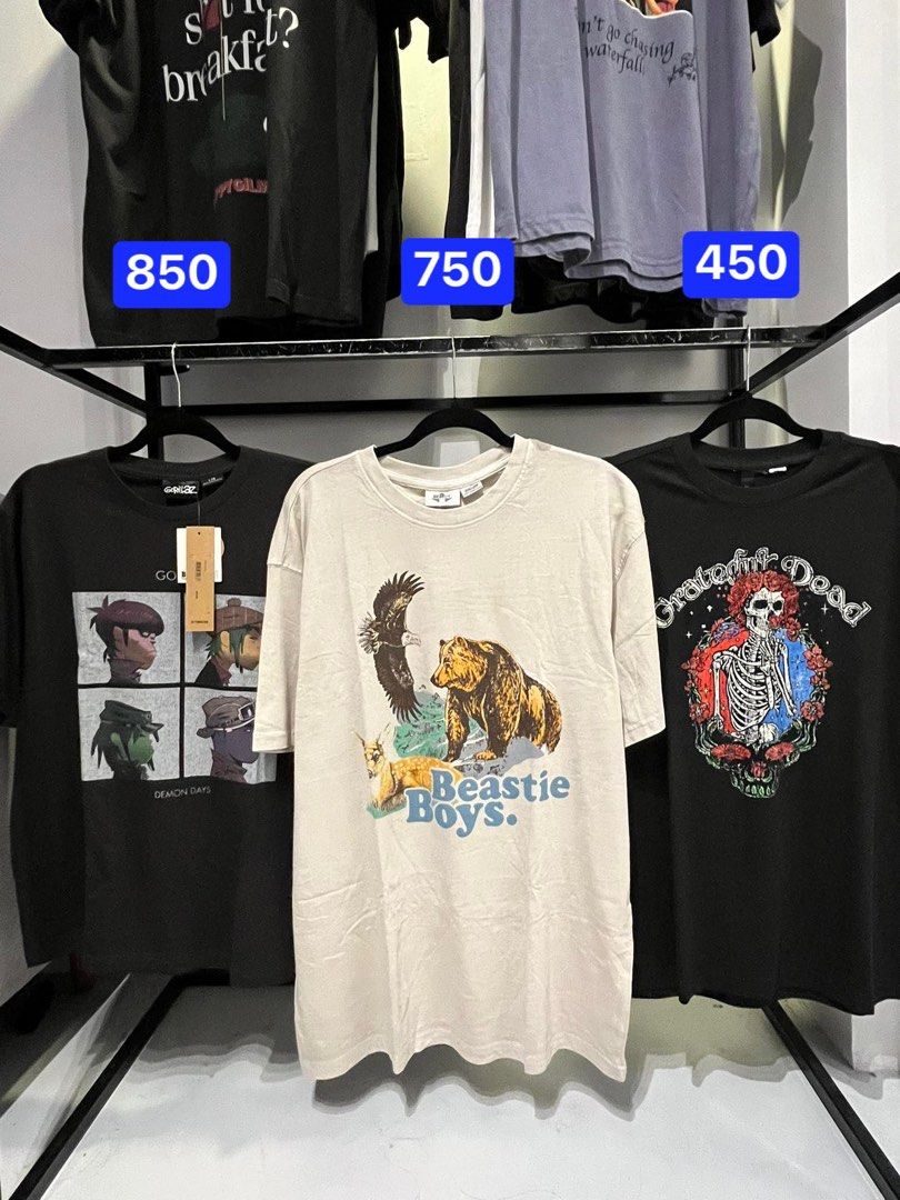 Cotton On and H M Oversized Vintage Band Shirts Men s Fashion Tops Sets Tshirts Polo Shirts on Carousell