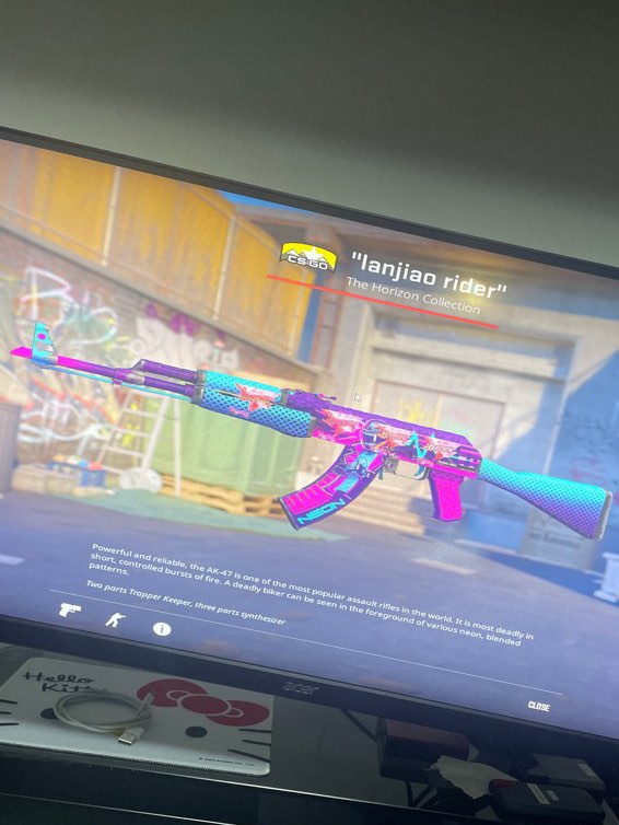CS2 Ak 47 Neon Rider Skins CSGO, Video Gaming, Gaming Accessories, InGame Products on Carousell