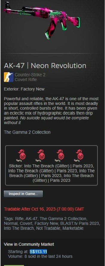 CSGO CS2 AK-47 | Neon Revolution FN [BUFF PRICE], Hobbies & Toys, Toys ...