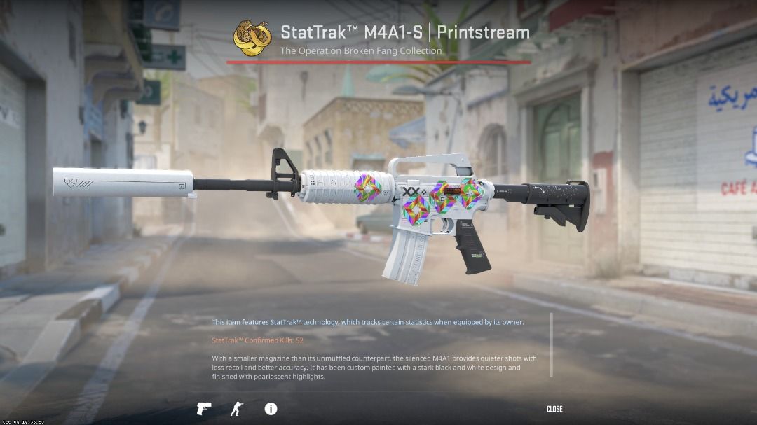 CSGO CS2 ST M4A1S Printstream FN, Video Gaming, Gaming Accessories, InGame Products on Carousell