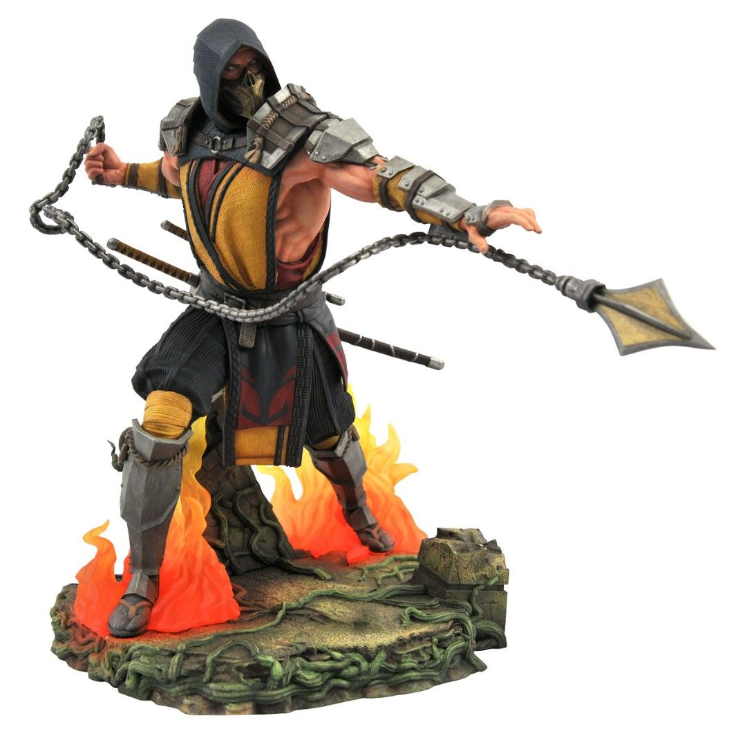 Diamond Select Toys Mortal Kombat Statue Scorpion Raiden Subzero ...