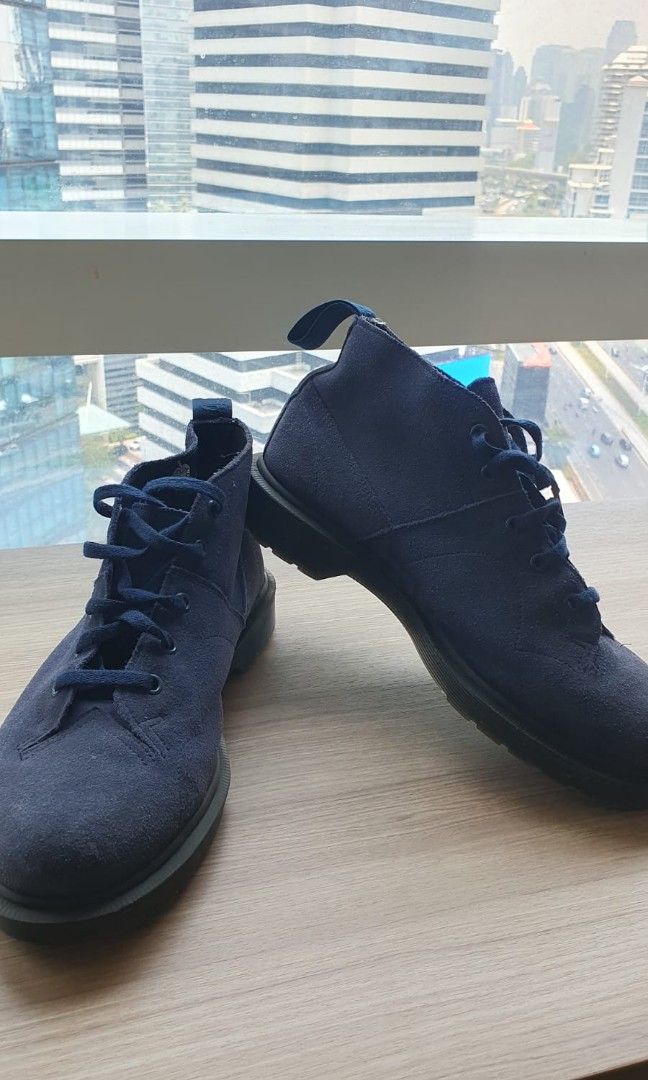 Dr. Martens Church Blue Monkey Boots Docmart Fesyen Pria Sepatu