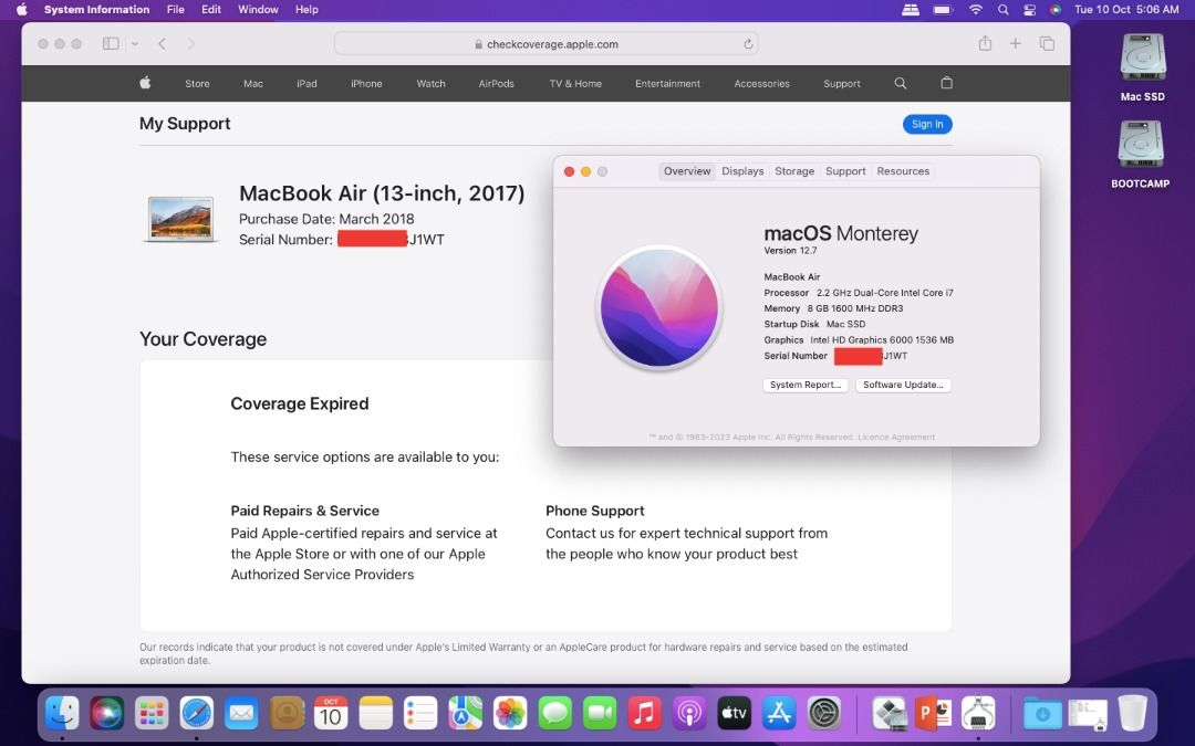 Dual OS (雙系統）MacBook Air (2015) + macOS + Windows 11 +