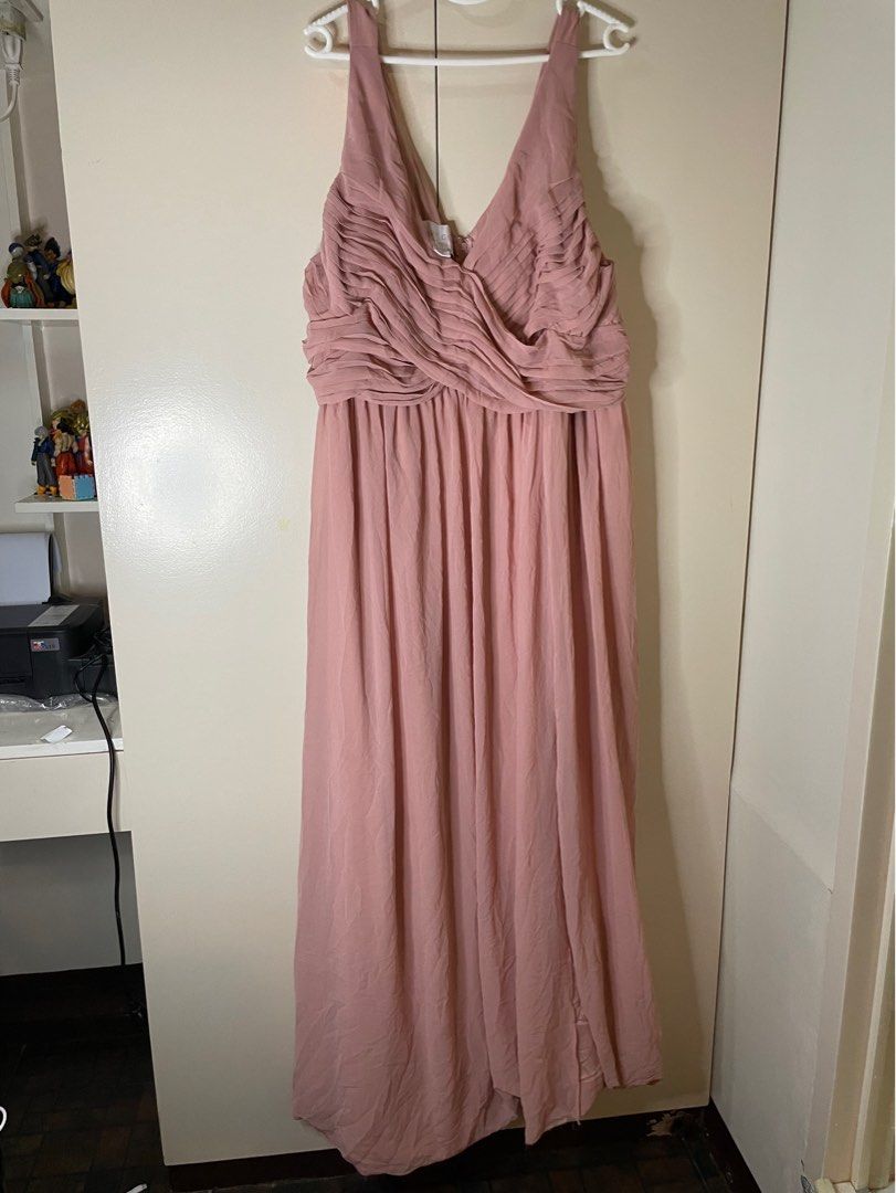 Plus Size Dusty Pink Bridesmaid Dress Birdy Grey 3XL Women s