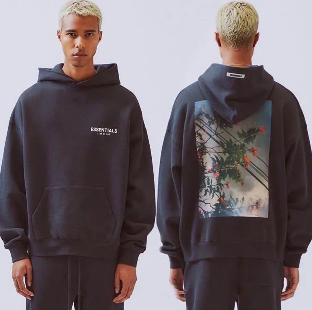 essentials fog floral hoodie