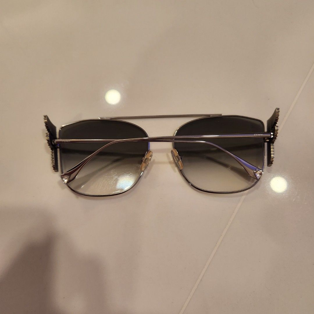 FENDI Prints On Nicki Minaj Collab Crystal Sunglasses Women s Fashion Watches Accessories Sunglasses Eyewear on Carousell