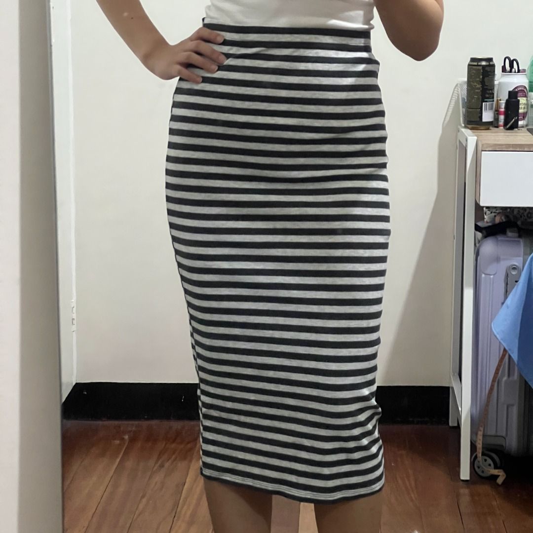 Striped pencil best sale skirt forever 21