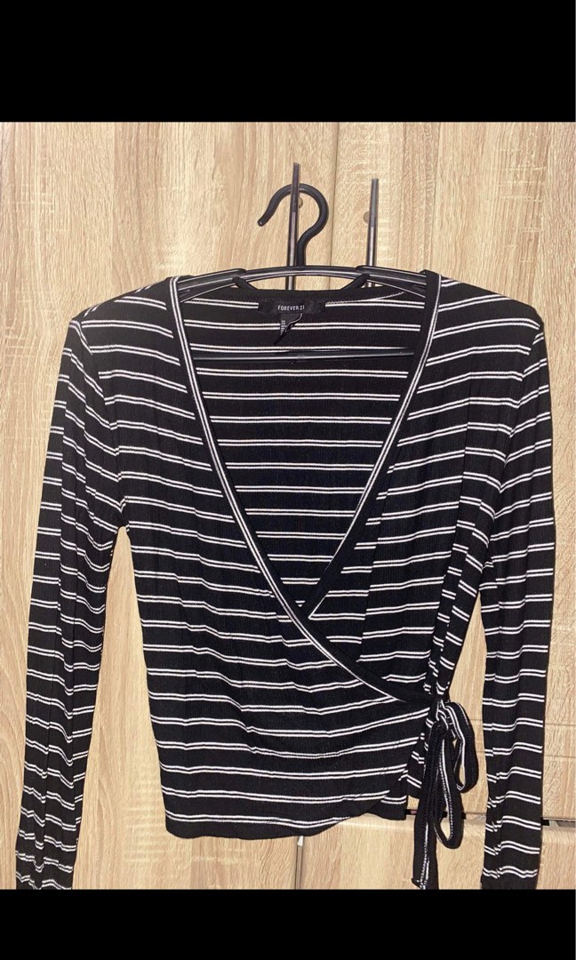 Forever 21 Stripes Long Sleeves Women s Fashion Tops Longsleeves on Carousell