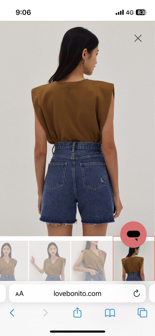 Frances Fray Hem Denim Shorts