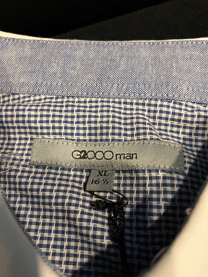 G2000 man long sleeve polo - small checkered print (Category: Formal Shirts) located in Quezon City. Submitted by attemptingtodeclutter (Listing ID 1259099637, Image 3). Description: Bought in hk, size xl , smart fit.