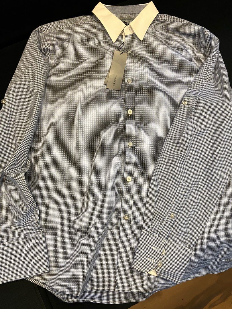 G2000 man long sleeve polo - small checkered print (Category: Formal Shirts) located in Quezon City. Submitted by attemptingtodeclutter (Listing ID 1259099637, Image 1). Description: Bought in hk, size xl , smart fit.